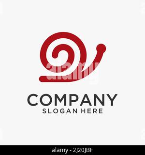 Logo en forme d'escargot Illustration de Vecteur
