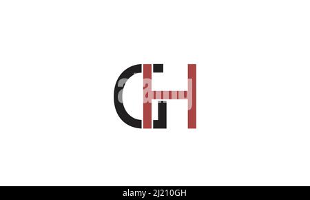 Lettres de l'alphabet initiales Monogram logo GH, HG, H et G. Illustration de Vecteur
