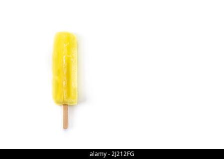 Pop-cicule de citron isolé sur fond blanc Banque D'Images