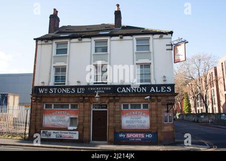 The Cricketer's Arms, Bramall Lane, Sheffield, dans le South Yorkshire, au Royaume-Uni Banque D'Images