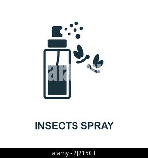 Icône de pulvérisation d'insectes. Monochrome simple insectes icône Spray pour modèles, web design et infographies Illustration de Vecteur