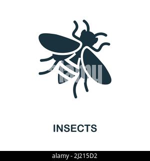 Icône insectes. Icône insectes simples monochrome pour modèles, conception Web et infographies Illustration de Vecteur