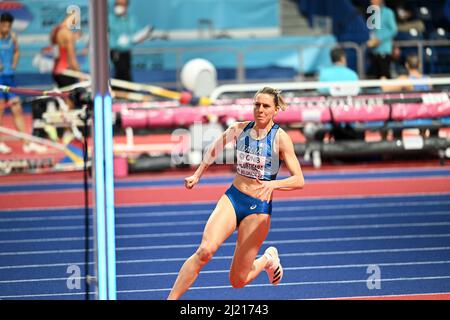 Elena Vallortigara participant aux Championnats du monde en salle de Belgrade en 2022. Banque D'Images