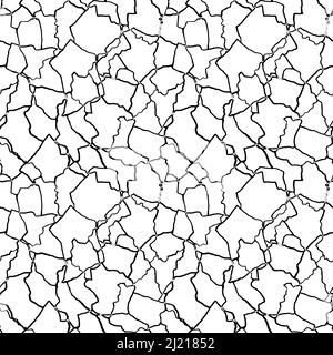 kintsugi art sans couture motif de éclats et de fragments de barbes différents avec des lignes fines. Illustration de Vecteur