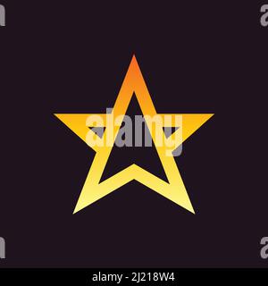 Lettre initiale A étoiles et logo de flèche vecteur de conception Illustration de Vecteur