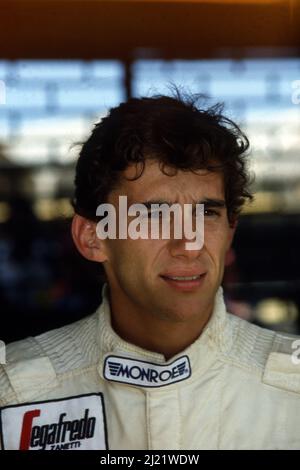 Ayrton Senna da Silva (BRA) Toleman Hart Banque D'Images