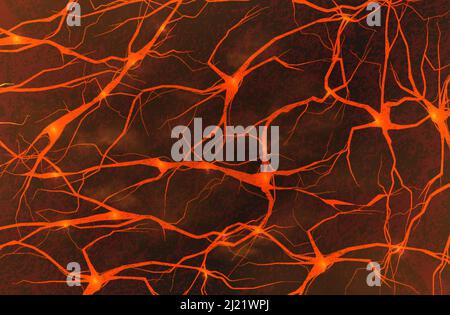 Magma brûlant ou lave d'un volcan. Magma de fond abstrait Illustration de Vecteur