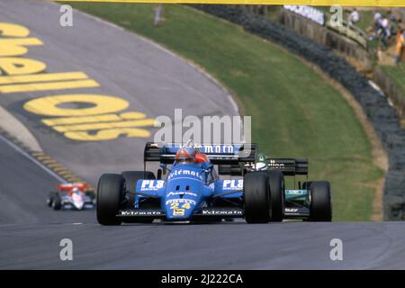 Piercarlo Ghinzani (ITA) Osella FA1F Alfa Romeo Banque D'Images