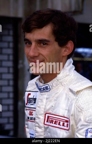 Ayrton Senna da Silva (BRA) Toleman Hart Banque D'Images