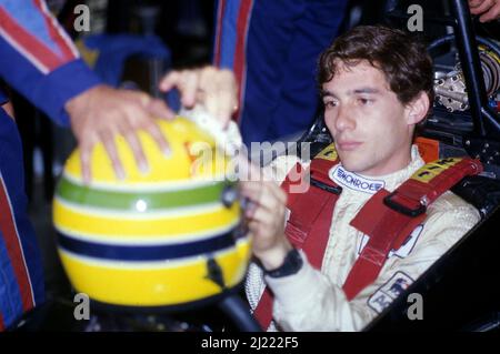 Ayrton Senna da Silva (BRA) Toleman Hart Banque D'Images