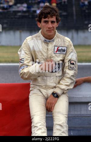 Ayrton Senna da Silva (BRA) Toleman Hart Banque D'Images