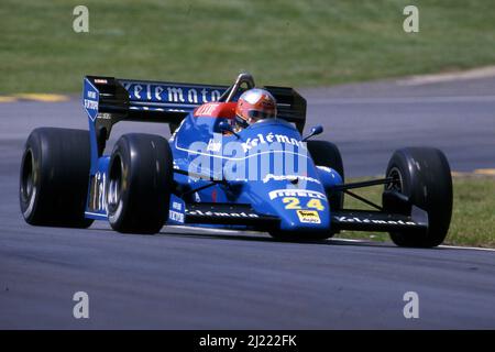 Piercarlo Ghinzani (ITA) Osella FA1F Alfa Romeo Banque D'Images