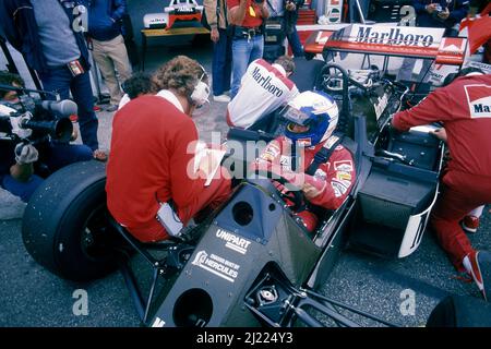 Alain Prost (FRA) McLaren MP4/2 Tag Porsche Banque D'Images