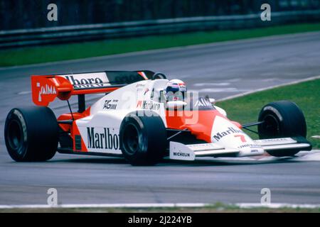 Alain Prost (FRA) McLaren MP4/2 Tag Porsche Banque D'Images