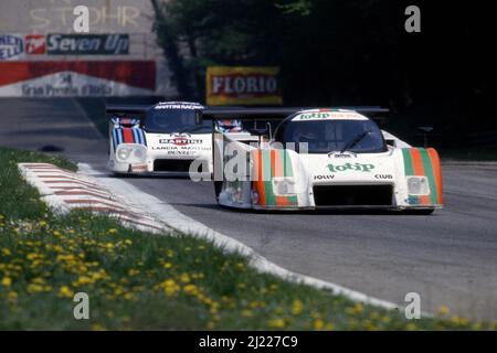 Giuseppe Beppe Gabbiani (ITA) Pierluigi Martini (ITA) Lancia LC2 GrC1 Jolly Club Totip Banque D'Images