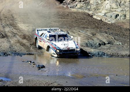 Markku Alen (fin) Ilkka Kivimaki (fin) Lancia Rally 037 GRB Martini Racing Banque D'Images