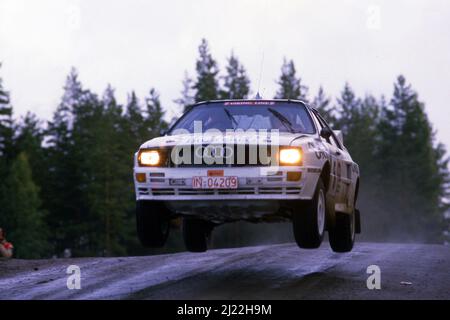 Per Eklund (SWE) Dave Whittock (GBR) Audi Quattro GRB Clarion Banque D'Images