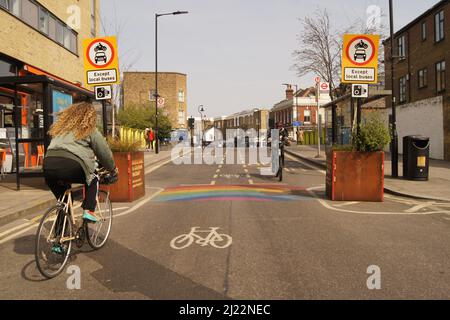 Quartier de Hackney à faible circulation Banque D'Images