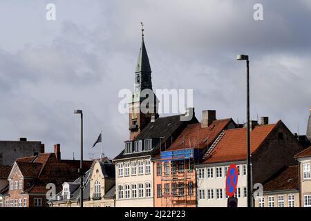 Copenhague/Danemark/.29 mars 2022/.Spire of Copenhagen Town Hall Building in danish capital. (Photo..Francis Dean/Dean Pictures) Banque D'Images