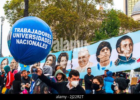 Mars pour le jour du souvenir. 46 ans après le coup d'Etat de la dictature civilo-militaire en Argentine, on exige mémoire, vérité et justice. Banque D'Images