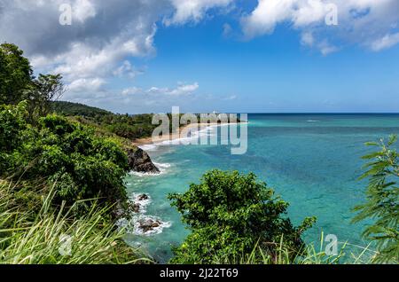 Plage Grande Bas vent, Basse-Terre, Guadeloupe, Petites Antilles, Caraïbes. Banque D'Images