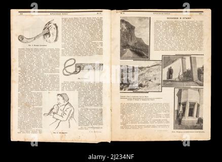 Krasnaya Niva (russe: Красная нива) - magazine littéraire et artistique soviétique à l'illustration fine, supplément au journal 'Izvestia' №25, 22 juin 1924. Banque D'Images