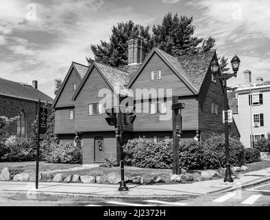 Salem, États-Unis - 14 septembre 2017 : maisons de sorcières à Salem, Massachusetts, États-Unis. Banque D'Images