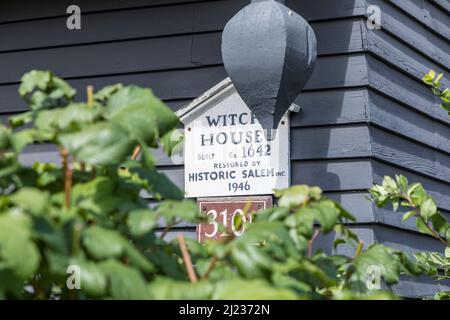 Salem, États-Unis - 14 septembre 2017 : détail de Witch House, Salem, Massachusetts, États-Unis Banque D'Images