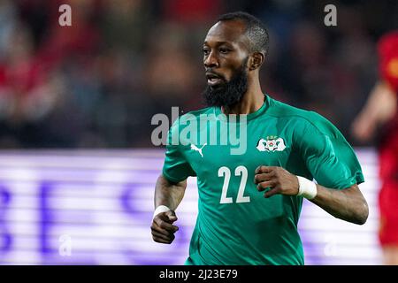 BRUXELLES, BELGIQUE - MARS 29: Ibrahim Blati Toure du Burkina Faso lors du match international amical entre la Belgique et le Burkina Faso au parc Lotto le 29 mars 2022 à Bruxelles, Belgique (photo de Jeroen Meuwsen/Orange Pictures) Banque D'Images