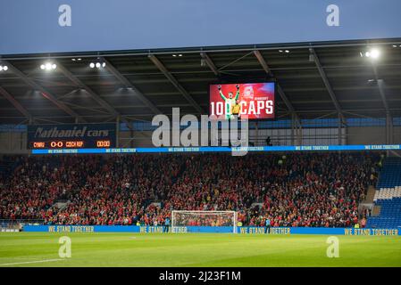 Cardiff City Stadium, pays de Galles, Royaume-Uni 29th mars 2022, International football friendly, pays de Galles / République Tchèque au Cardiff City Stadium à Cardiff, pays de Galles, le mardi 29th mars 2022. Photo par Andrew Dowling Photography/Alamy Live News Banque D'Images