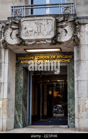 London School of Hygiene & Tropical Medicine, Bloomsbury, Londres. Le bâtiment de style art déco a ouvert ses portes en 1929, les architectes Morley Horder et Verner Rees Banque D'Images