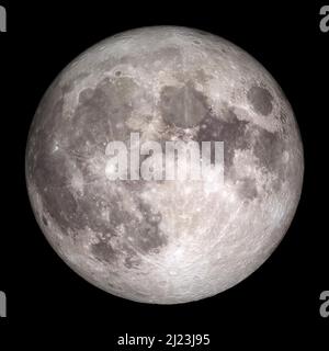 Pleine lune capturée par l'Orbiteur de reconnaissance lunaire de la NASA Banque D'Images