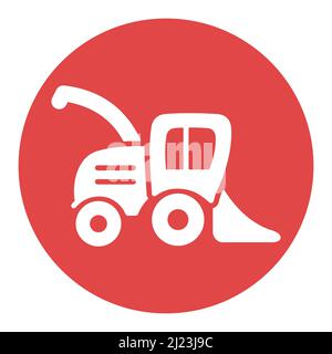 Icône de glyphe de moissonneuse-batteuse. Panneau Agriculture. Symbole graphique pour la conception de votre site Web, votre logo, votre application, votre interface utilisateur. Illustration vectorielle, EPS10. Illustration de Vecteur