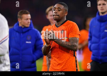 AMSTERDAM, PAYS-BAS - MARS 29: Steven Bergwijn des pays-Bas pendant le match international amical entre les pays-Bas et l'Allemagne à la Johan Cruijff Arena le 29 mars 2022 à Amsterdam, pays-Bas (photo par Andre Weening/Orange Pictures) Banque D'Images
