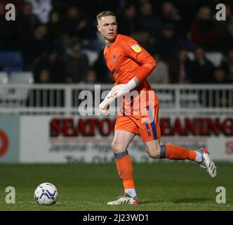 HARTLEPOOL, ROYAUME-UNI. 29th MARS Mansfield Town Goalkeeper Nathan Bishop pendant le match Sky Bet League 2 entre Hartlepool United et Mansfield Town à Victoria Park, Hartlepool, le mardi 29th mars 2022. (Crédit : Michael Driver | MI News) crédit : MI News & Sport /Alay Live News Banque D'Images