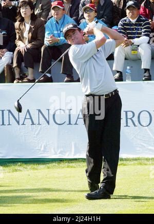 25 nov 2004-Seogwipo, Corée du Sud-Mark Hensby pilote de jeu tourné à un PGA TOUR Championship 1 première ronde T à jeju Island le 25 nov 2004, Corée du Sud. Banque D'Images