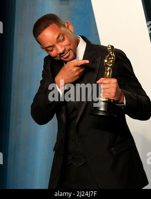 28 mars 2022, Beverly Hills, CA, Etats-Unis: LOS ANGELES - MAR 27: Will Smith à la Vanity Fair Oscar Party au Wallis Annenberg Centre for the Performing Arts le 27 mars 2022 à Beverly Hills, CA (Credit image: © Kay Blake/ZUMA Press Wire) Banque D'Images