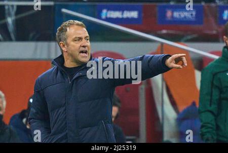 DFB headcoach Hans-Dieter Hansi Flick , Bundepassen, Nationaltrainer, dans le match amical PAYS-BAS - ALLEMAGNE préparation pour les Championnats du monde 2022 au Qatar, saison 2021/2022, le 29 mars 2022 à Amsterdam, pays-Bas. © Peter Schatz / Alamy Live News Banque D'Images