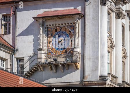 Horloge en mosaïque, Poznan, Pologne Banque D'Images