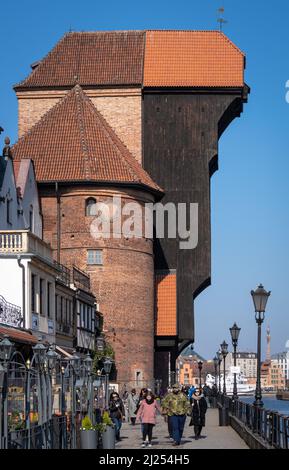 La grue Gdansk, Musée maritime Banque D'Images