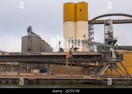 Terminal en vrac Gdansk, Pologne. Banque D'Images