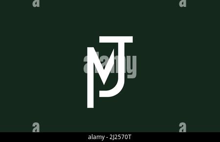 Lettres de l'alphabet initiales Monogram logo MJ, JM, M et J Illustration de Vecteur