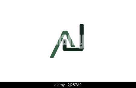 Lettres de l'alphabet initiales Monogram logo AJ, JA, A et J Illustration de Vecteur