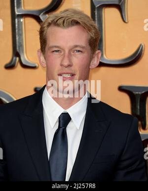 29 mars 2022 - Londres, Angleterre, Royaume-Uni - Callum Turner assister à des bêtes fantastiques: The secrets of Dumbledore World film Premiere, Royal Festival Hall Banque D'Images