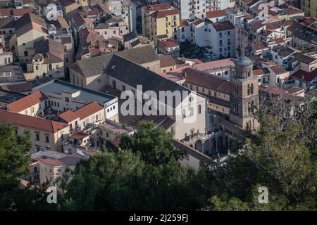 Salerne : vue depuis le dessus de la cathédrale Saint-Matteo Banque D'Images