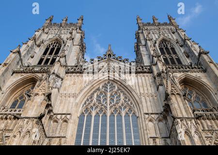 York Minster au soleil du soir Banque D'Images