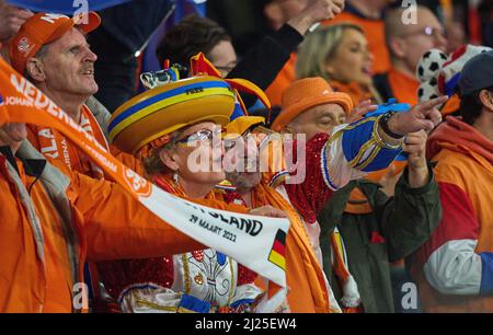 Amsterdam, pays-Bas. 29th mars 2022. Dans le match amical PAYS-BAS - ALLEMAGNE 1-1 préparation aux Championnats du monde 2022 au Qatar, saison 2021/2022, le 29 mars 2022 à Amsterdam, pays-Bas. © Peter Schatz / Alamy Live News crédit: Peter Schatz/Alamy Live News Banque D'Images