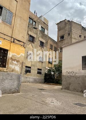 Quartier résidentiel pauvre de Fès Banque D'Images