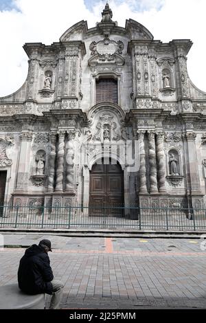 Église jésuite (Iglesia de la compania de Jesus), Quito, Equateur Banque D'Images