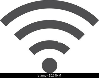 Icône de ligne noire Wi-fi. Symbole de connexion sans fil Illustration de Vecteur